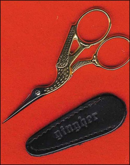 Gingher Stork Embroidery Scissors - Click Image to Close