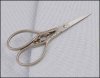 Marquis 4¼" Brushed Silver Embroidery Scissors w/Silver Filagree Marquis 4¼" Brushed Silver Embroidery Scissors w/Silver Filagree