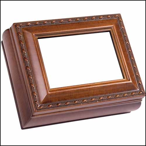 Woodgrain Rectangular Treasure Box - Click Image to Close