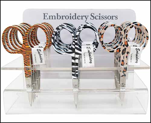 Animal Skin Embroidery Scissors 6340-05 Display Unit - Click Image to Close