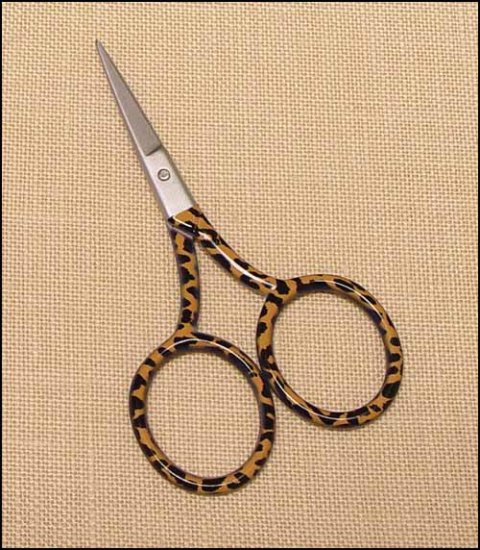 Jungle Leopard Embroidery Scissors - Click Image to Close