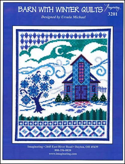 Barn With Winter Quilts - Click Image to Close