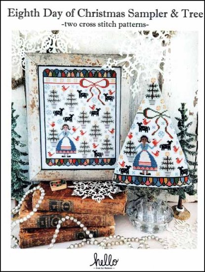 Eighth Day of Christmas Sampler and Tree - Click Image to Close