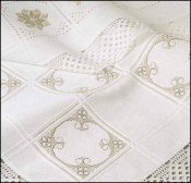 White Cotton 18ct Anne Cloth Afghan Short Cut 5sq x 9sq