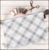 Charcoal Plaid Large Project Bag