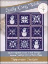 Quilty Cross Stitch Snowman Season