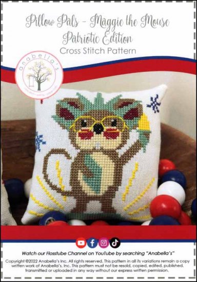 Patriotic pillow pals: Maggie the Mouse - Click Image to Close