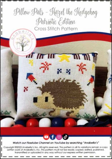 Patriotic Pillow Pals: Hazel the Hedgehog - Click Image to Close