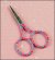 (image for) Red and Pink Hearts Embroidery Scissors