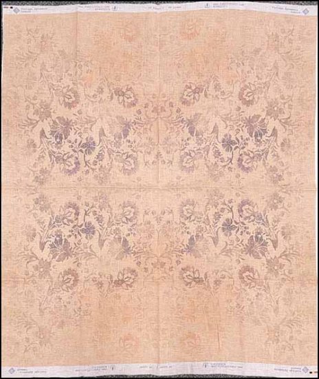 Vintage Ephemera Damask 36ct Linen - Click Image to Close