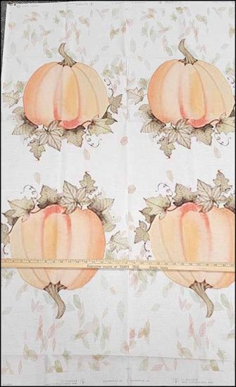 Gobble Pumpkin 28ct Evenweave, 36" x54" - Click Image to Close