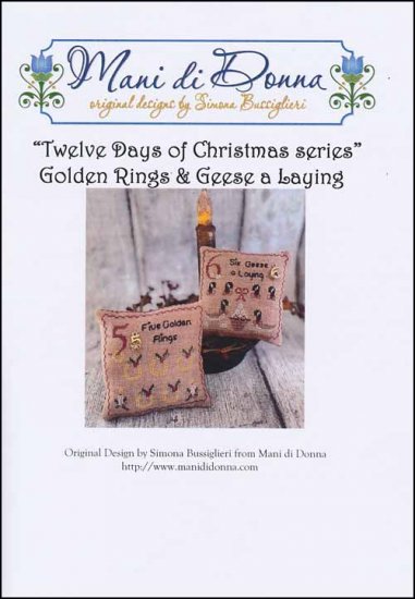 Twelve Days Of Christmas Series Golden Rings & Geese A Laying - Click Image to Close