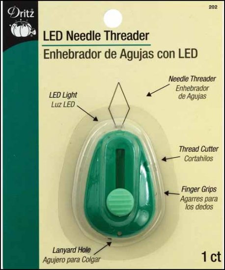 LED Needle Threader with Cutter - Click Image to Close