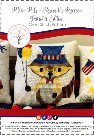 Patriotic Pillow Pals: Roscoe the Raccoon - Click Image to Close