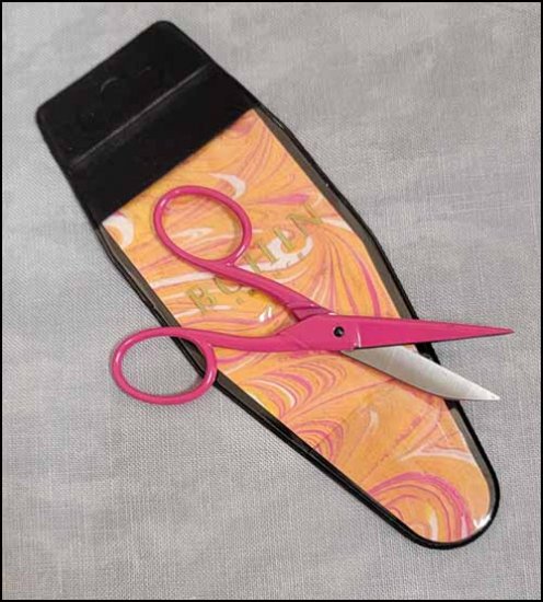 Bohin Fuchsia Epoxy 4.3" Embroidery Scissors - Click Image to Close