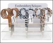 Animal Skin Embroidery Scissors 6340-05 Display Unit