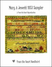 (image for) Mary A Jewett 1853 Sampler