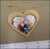 Wood Heart Frame Ornament