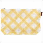 Cornsilk Plaid Large Project Bag