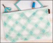 Misty Green Plaid Project Bag