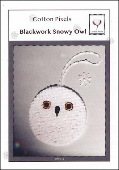 Blackwork Snowy Owl - Click Image to Close