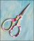 (image for) White/Pink 3.6" Embroidery Scissors