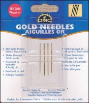 DMC Gold Tapestry Needles. Size 22 Gold Tapestry