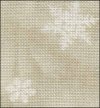 Neutral (Ecru) with White Snowflakes on Silver 28ct Linen