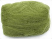 Moss Green Wool Roving