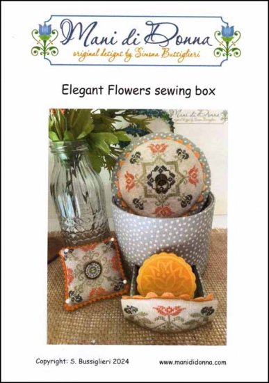 Elegant Flowers Sewing Box - Click Image to Close