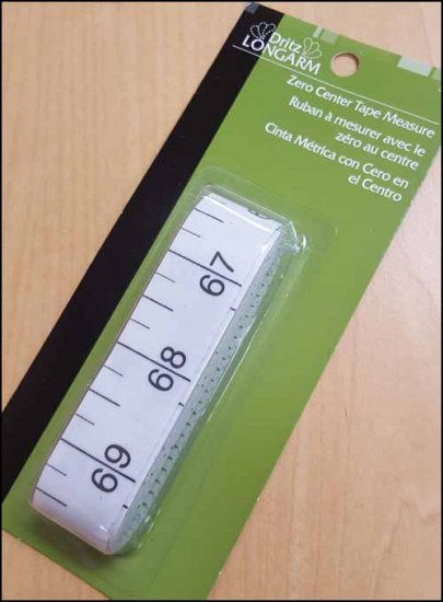 Zero Center Tape Measure - Click Image to Close