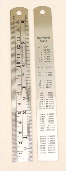 6" Steel Ruler. 6" Ruler - Click Image to Close