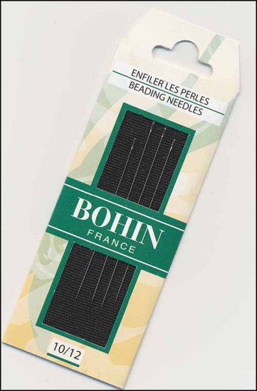 Beading Needles Sizes 10 and 12 Long, Bohin France - Click Image to Close