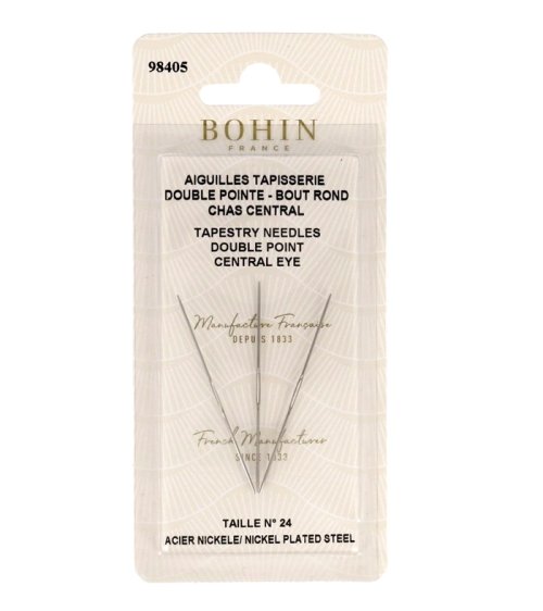 (image for) Double Point Central Eye Tapestry Needle size 24 - Click Image to Close