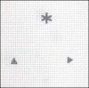 Sparkle White with Grey print Aida 20, Zweigart