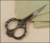 Victorian Embroidery Scissors, Bronze Handles Victorian Embroidery Scissors, Bronze Handles