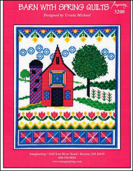 Barn With Spring Quilts - Click Image to Close