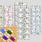 (image for) Floral Cardboard Bobbins, pack of 4