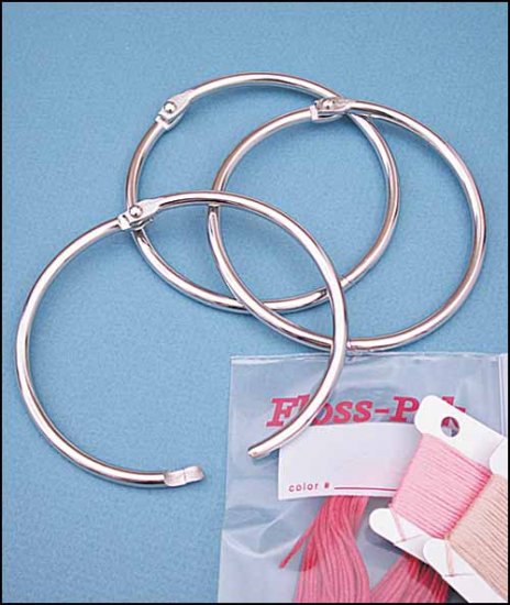 3" Metal Rings, Pack of 10 for Floss Organizers - Click Image to Close