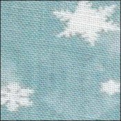 Smokey Blue Snow Snowflakes 32ct Linen, Fabric Flair