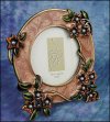 Cocoa Floral Enamel 2" Round Decorative Frame