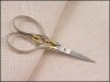 Marquis 4¼" Silver Embroidery Scissors with Gold Filagree
