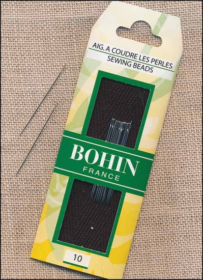 Beading Needles Size 10 Short, Bohin France - Click Image to Close