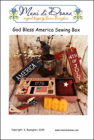 God Bless America Sewing Box - Click Image to Close