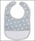 Grey Polka Dot Baby Bib