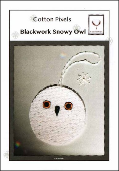 Blackwork Snowy Owl - Click Image to Close