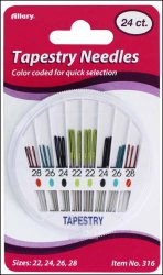 Color Coded Tapestry Needles in Case