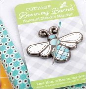 Cottage Bee Needle Minder in Blue