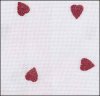 Red Glitter Hearts on White 28ct Evenweave Fat Quarter Red Glitter Hearts on White 28ct Evenweave Fat Quarter