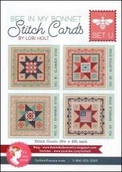 (image for) Bee In My Bonnet Stitch Cards Set U